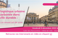 LOGISTIQUE URBAINE : FORUM  DE MONTPELLIER 2022